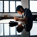 **  A person dedicating time to learning and self-development amidst the busyness of daily life. Focus on a quiet, reflective setting.

**