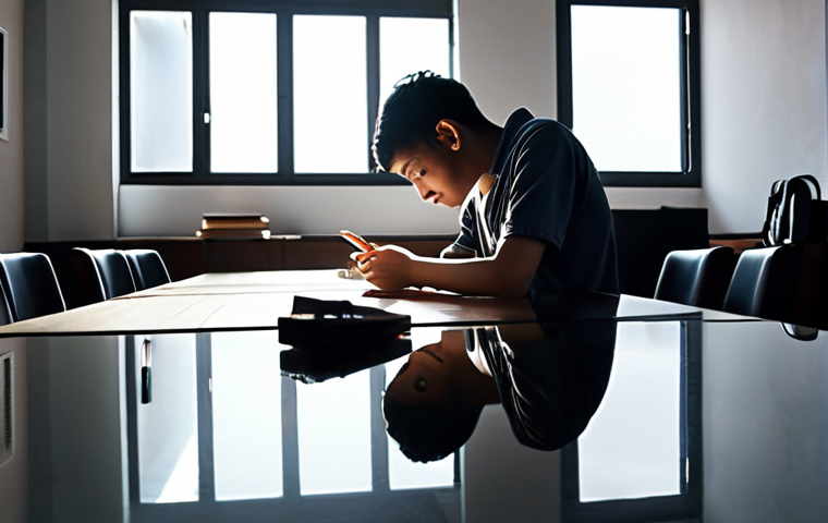 ** A person dedicating time to learning and self-development amidst the busyness of daily life. Focus on a quiet, reflective setting.
**